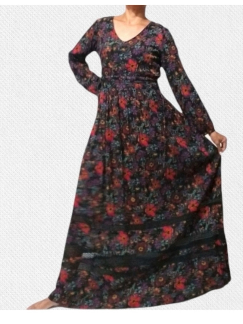 Braeve Boho Muti-color Floral Maxi Medium